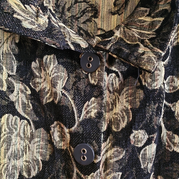 Vintage HabitaT clothes to live in Tapestry Woven Jacquard Coat/Long Blazer - Picture 16 of 16